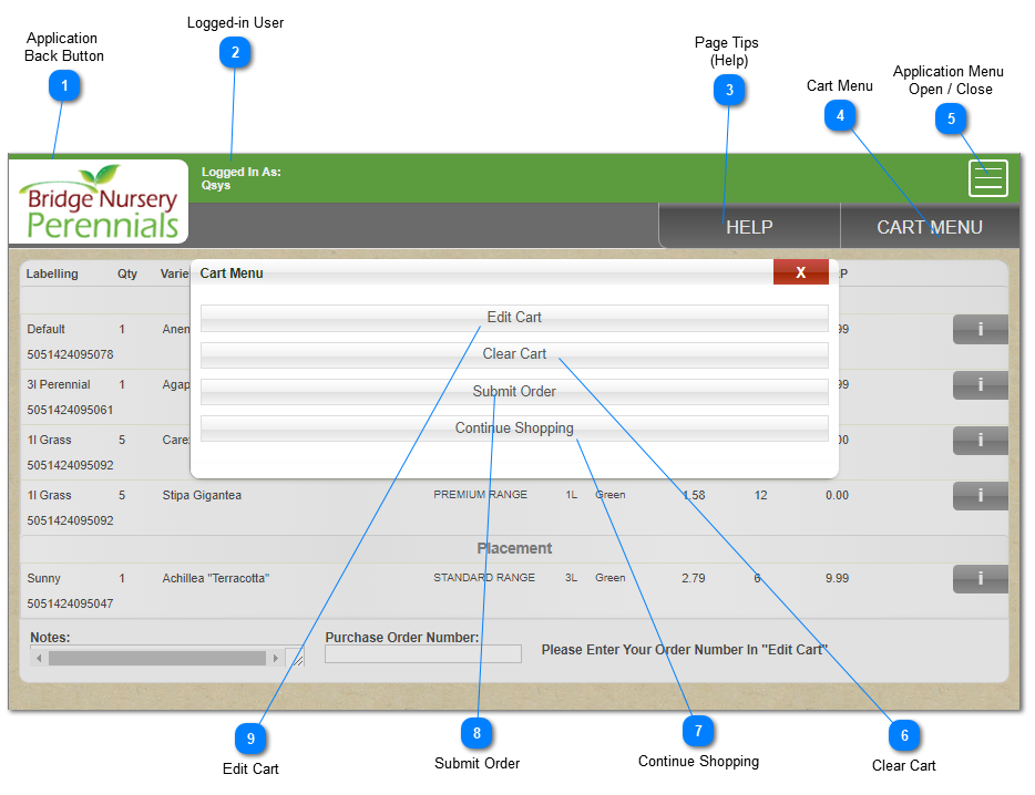 1.3.2.2. Cart Menu Dialog